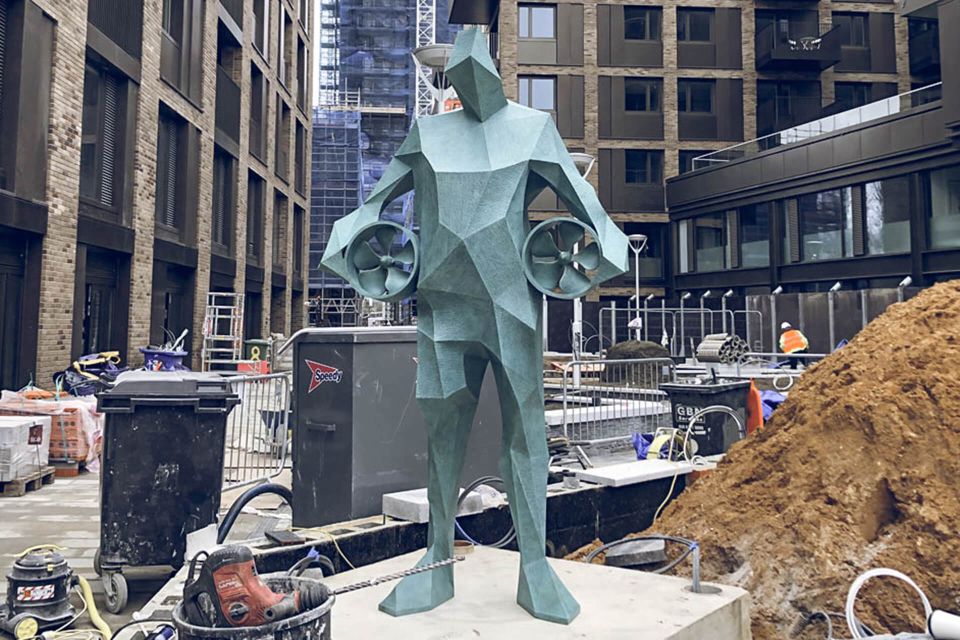 voxeljet的3D打印青铜雕像。