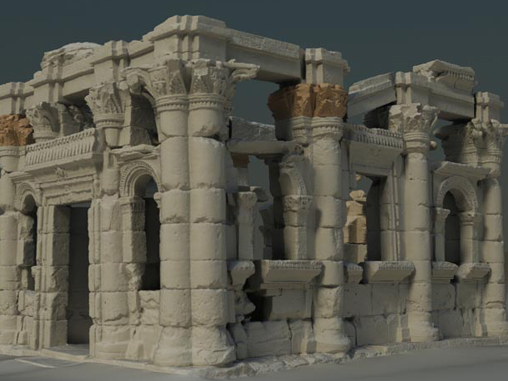 挖掘物的三維掃描